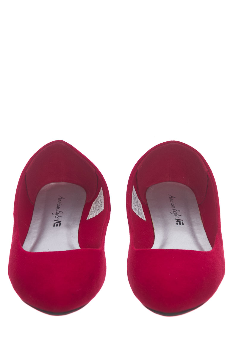 Talons Compensés American Eagle Rouge à Pois Blancs - Taille US 5 - Bout Fermé Bride Dos