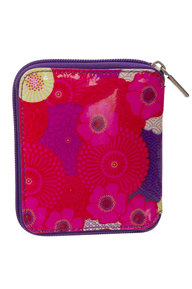 Cartera / Bolso / Monedero color Fucsia - HOJAS