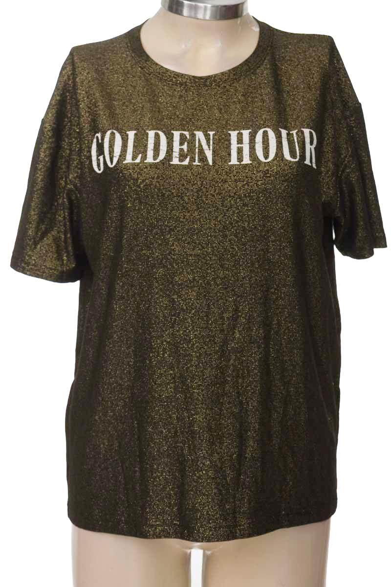 Top / Camiseta color Dorado - NAF NAF