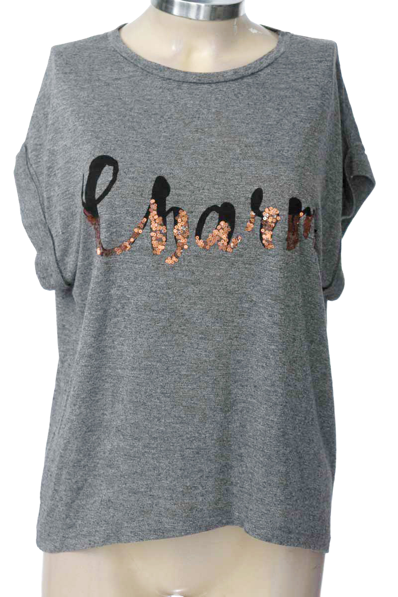 Top / Camiseta color Gris - Zara