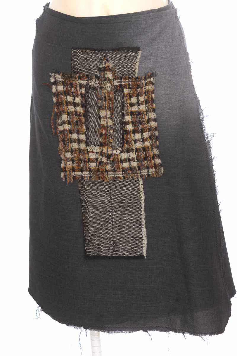 Falda color Gris - Carolina Ferraiuolo