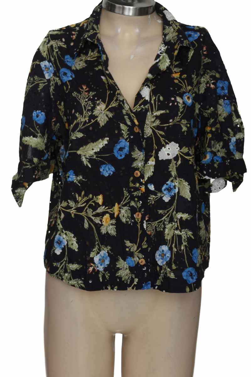 Blusa color Azul - Zara