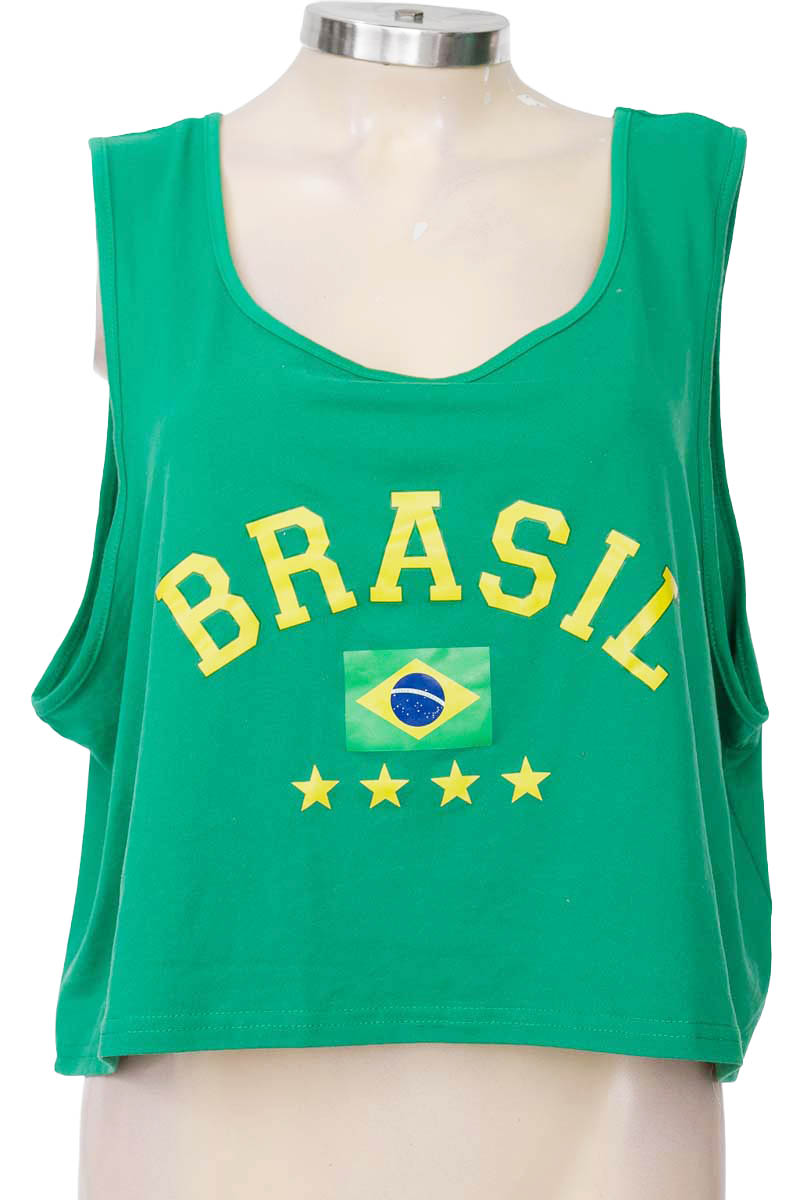 Top / Camiseta color Verde - Shein