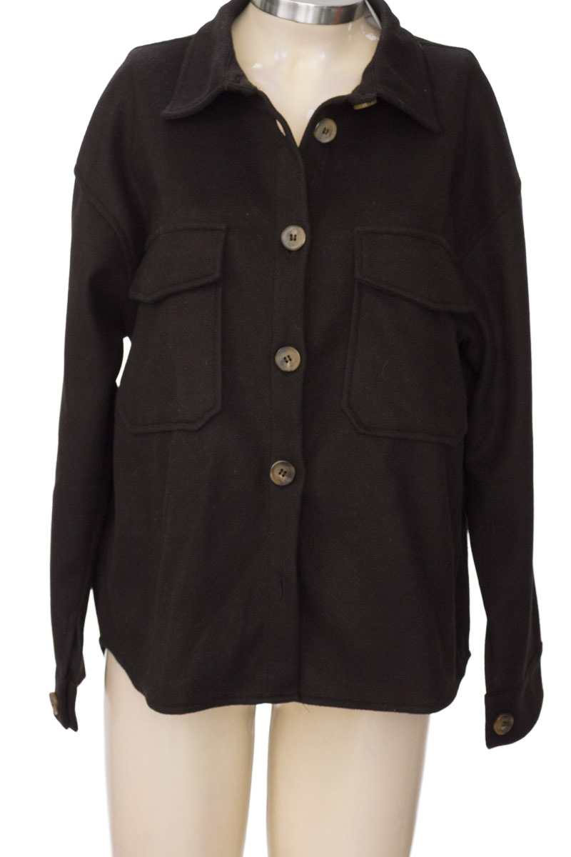 Chaqueta / Abrigo color Negro - Shein