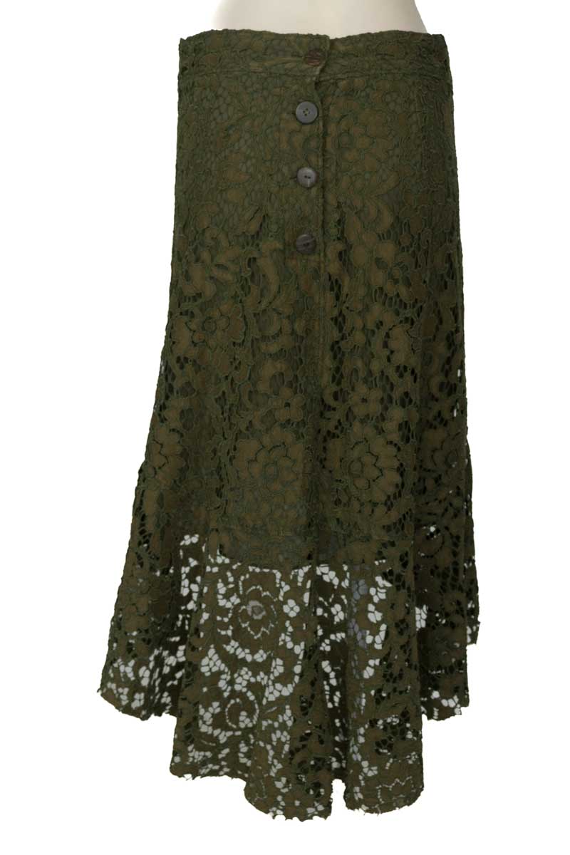 Falda color Verde - Zara