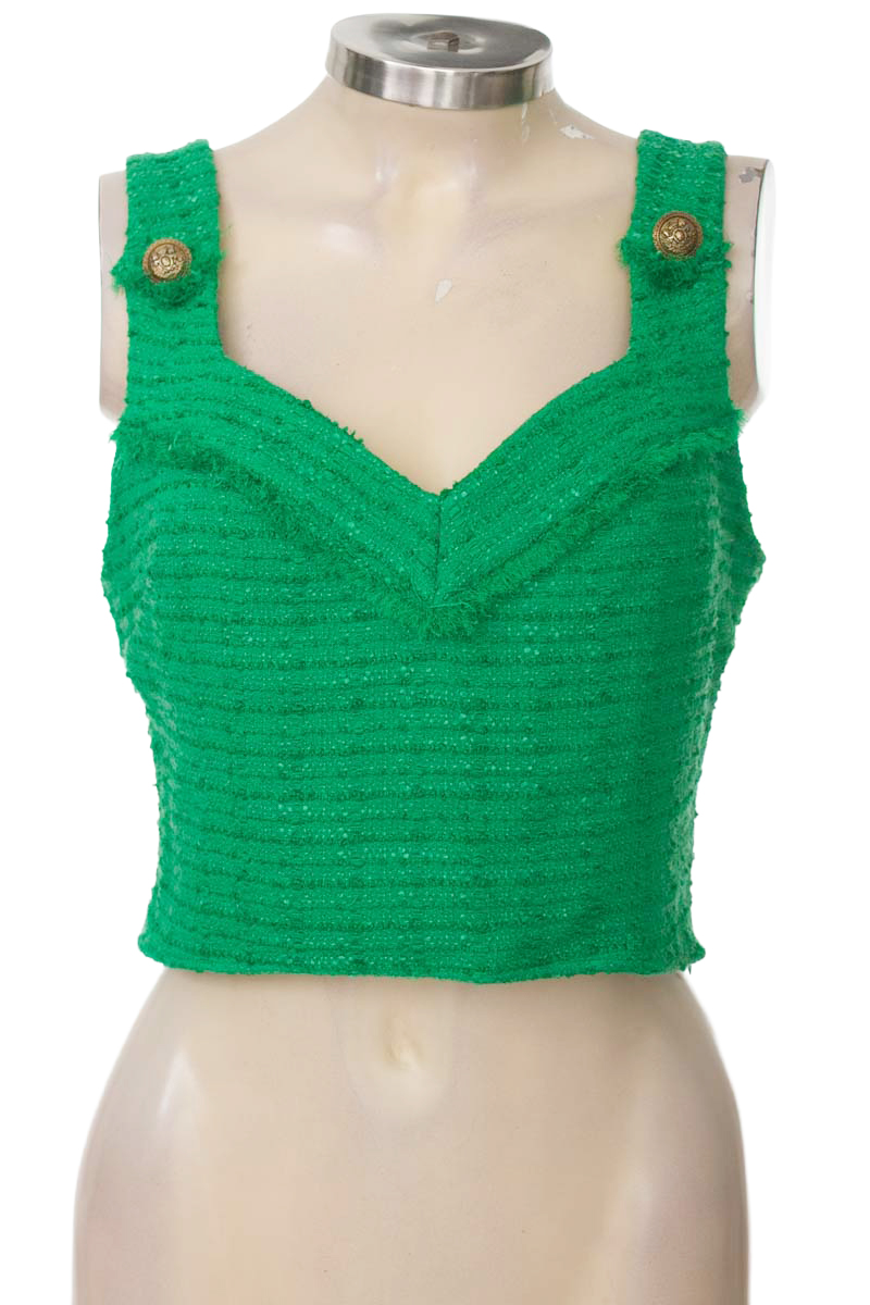 Top / Camiseta color Verde - Zara