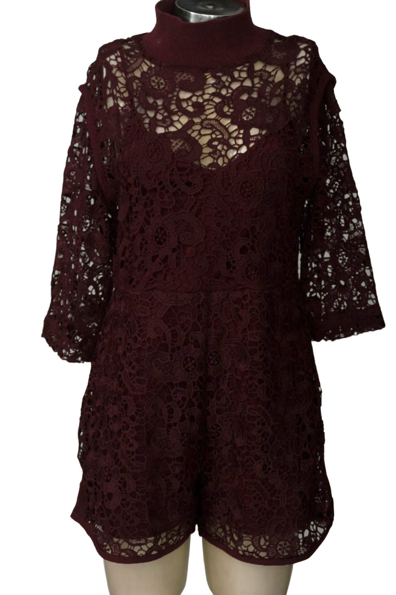 Vestido / Enterizo color Vinotinto - Zara