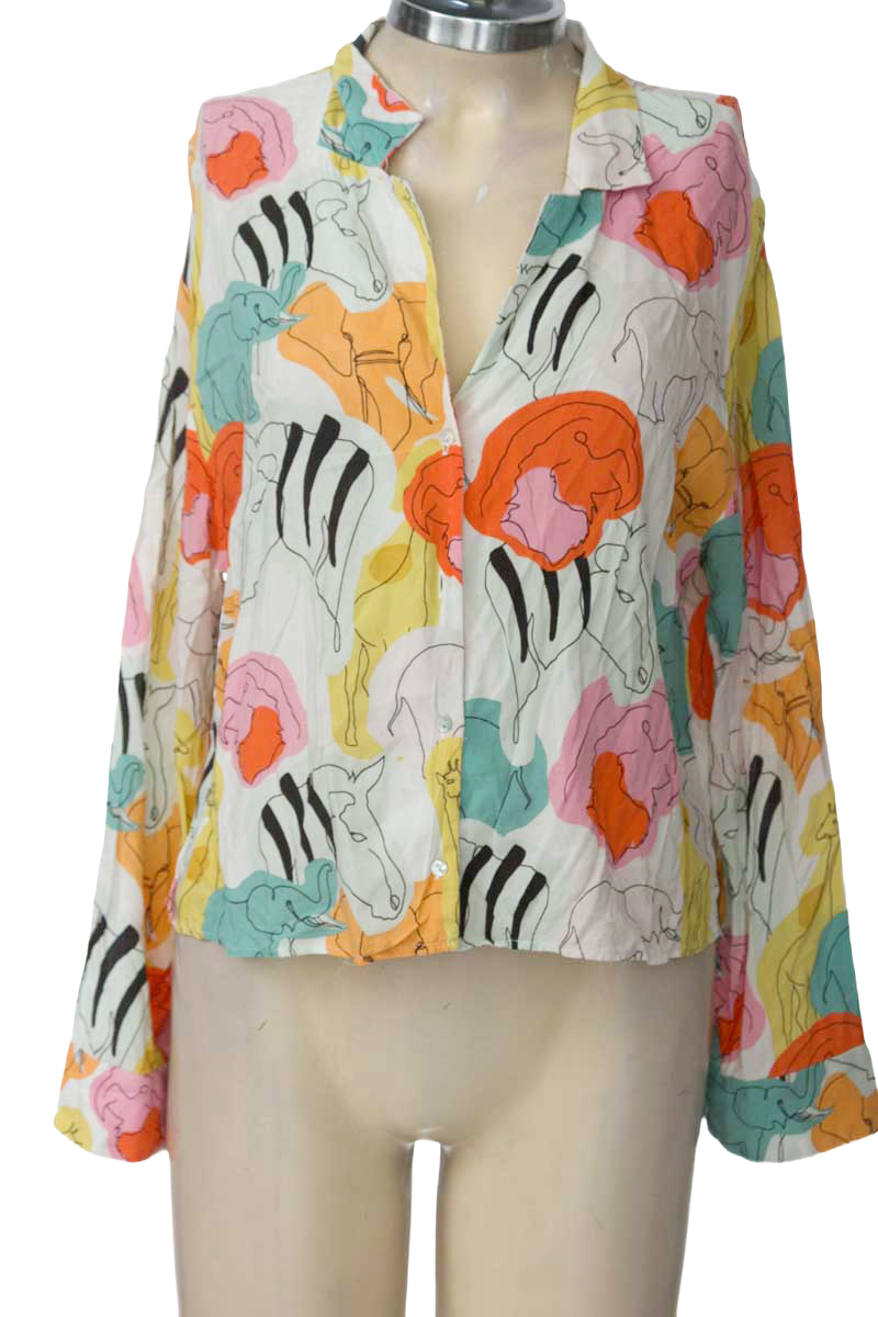 Blusa color Estampado - Zara