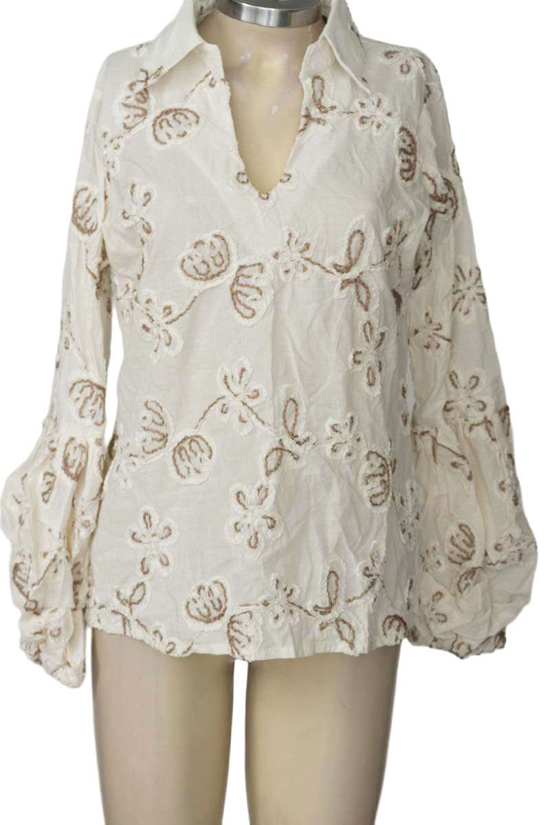 Blusa color Beige - Forbici by Daniela Castillo