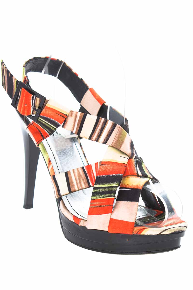 Chaussures Anne Michelle à Bout Ouvert - Taille UK 8 - Argent Multicolore - Neuf Sans Emballage