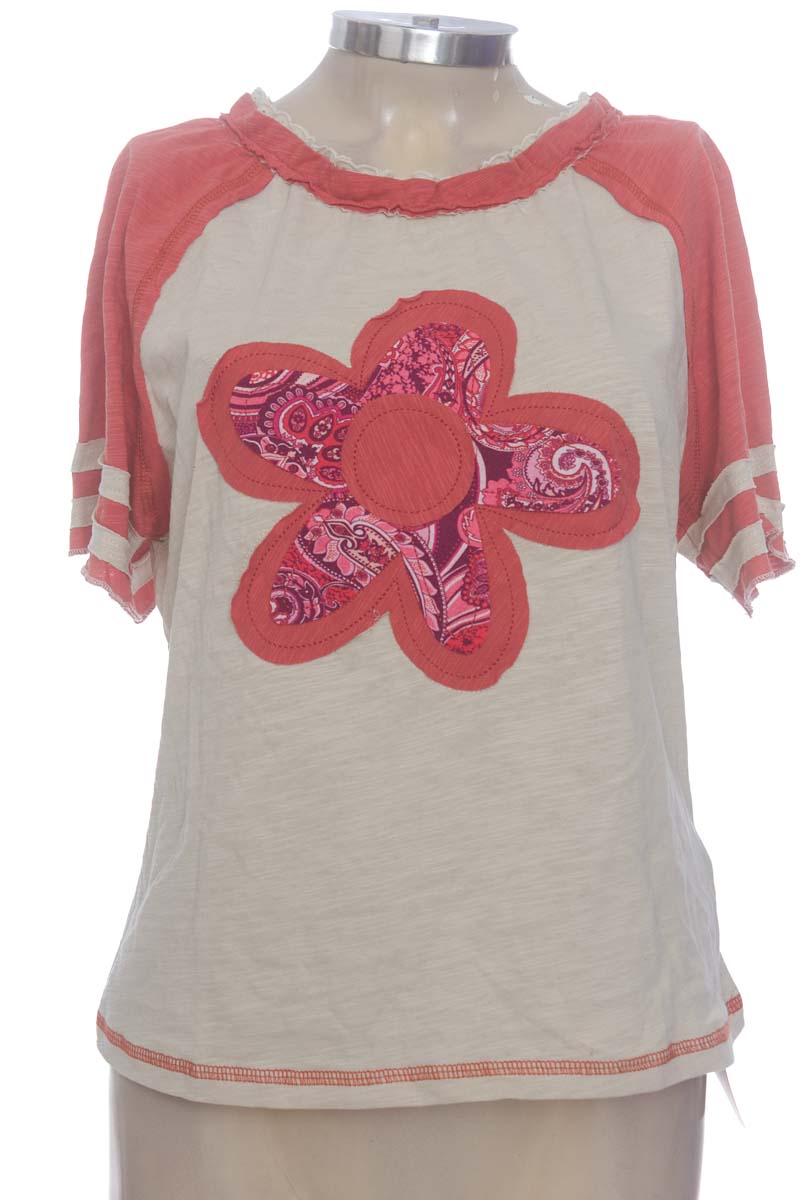 Top / Camiseta color Beige - Shein