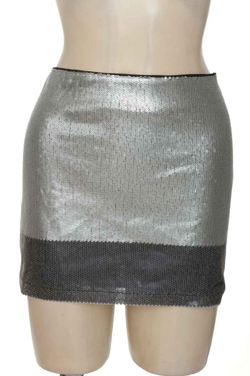 Falda color Plateado - Hollister