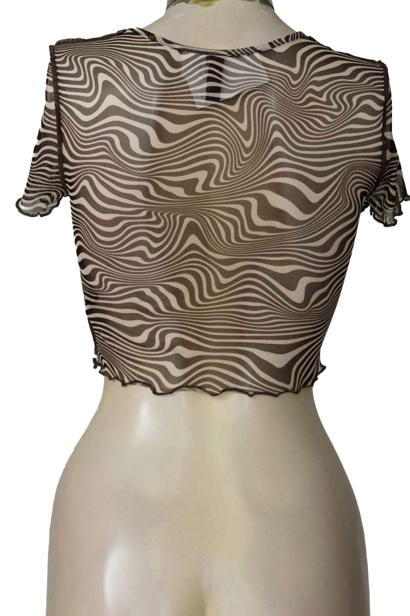 Top / Camiseta color Café - Divided by H&M
