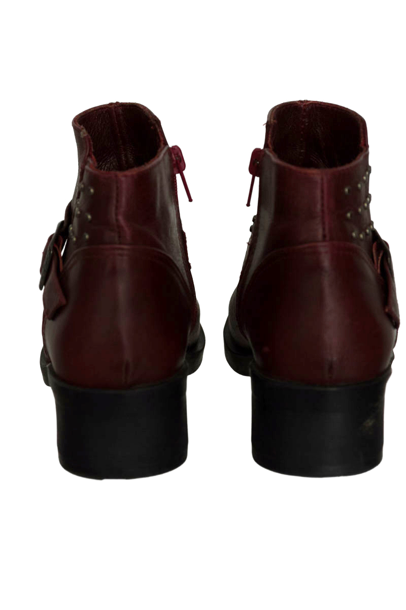 Zapatos color Vinotinto - Piel canela