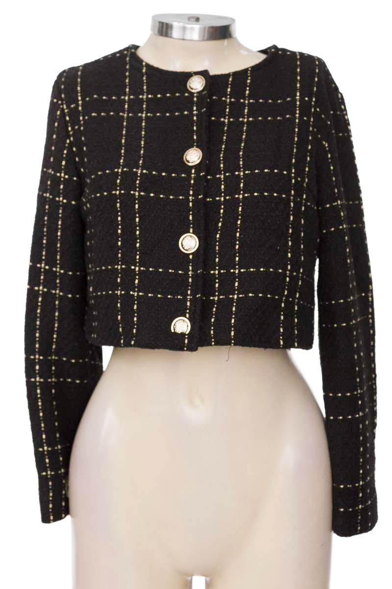 Chaqueta / Abrigo color Negro - Shein