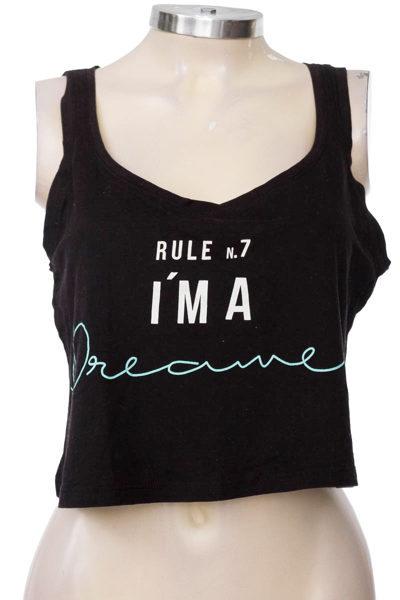 Top / Camiseta color Negro - Bershka