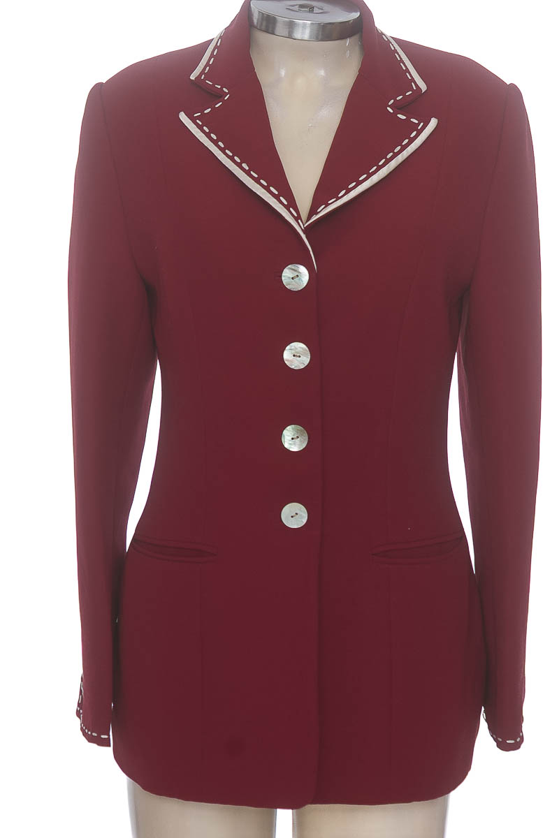 Chaqueta / Abrigo color Vinotinto - Luz Mery de Rodriguez 