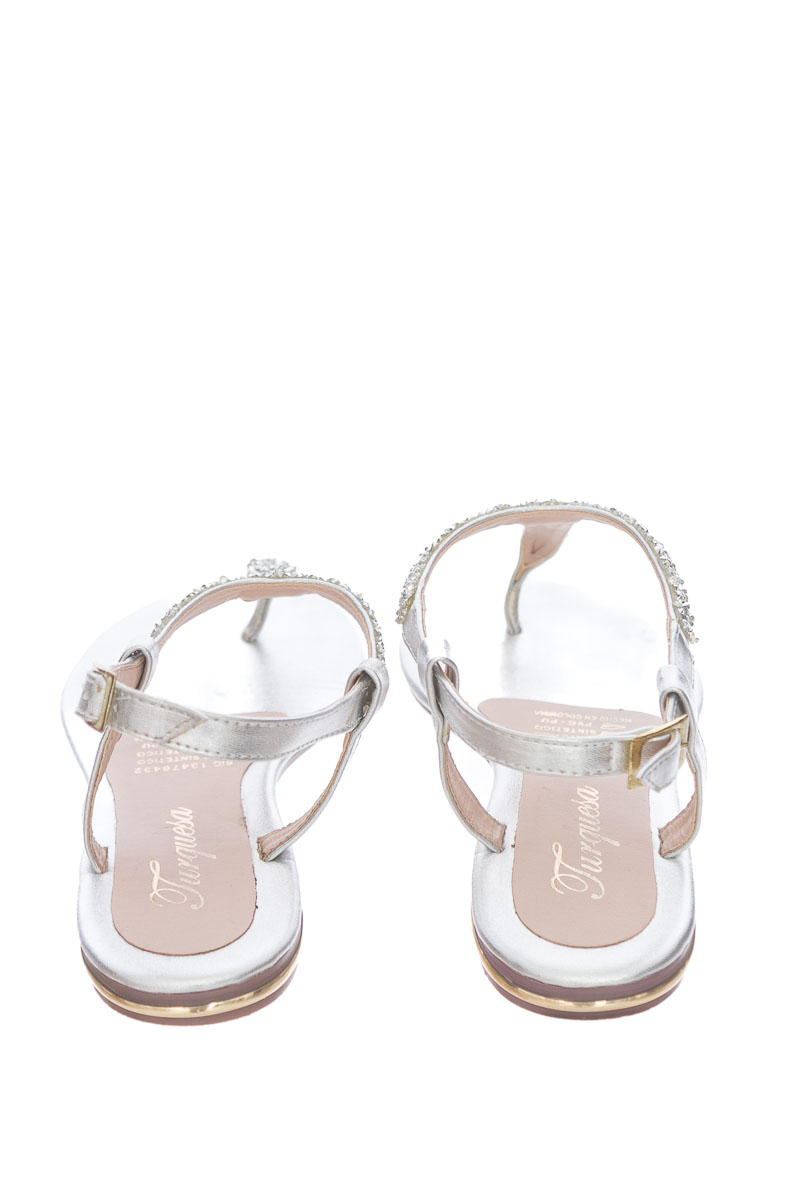 Zapatos color Plateado - Turquesa