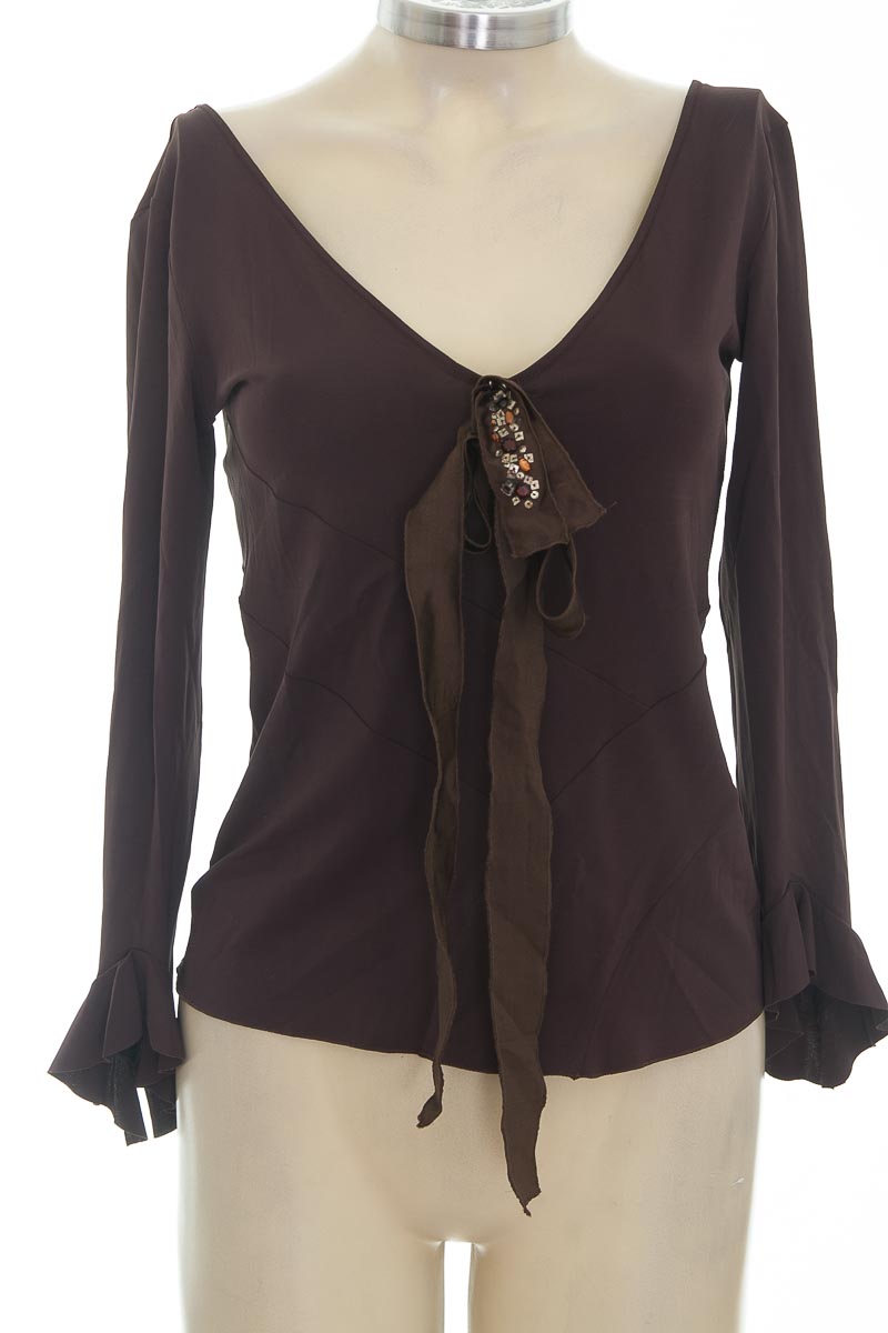 Jupe En Soie Alberta Ferretti Taille 38 Beige Clair - Style Trapèze Genou - Occasion Très Bon état