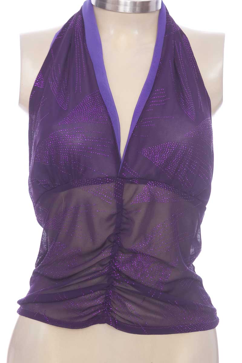 Top cruzado Lamae en morado oscuro