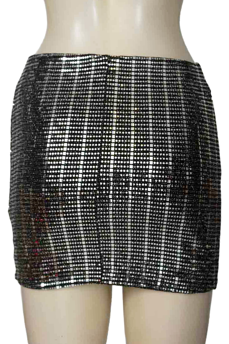 Falda color Plateado - Forever 21