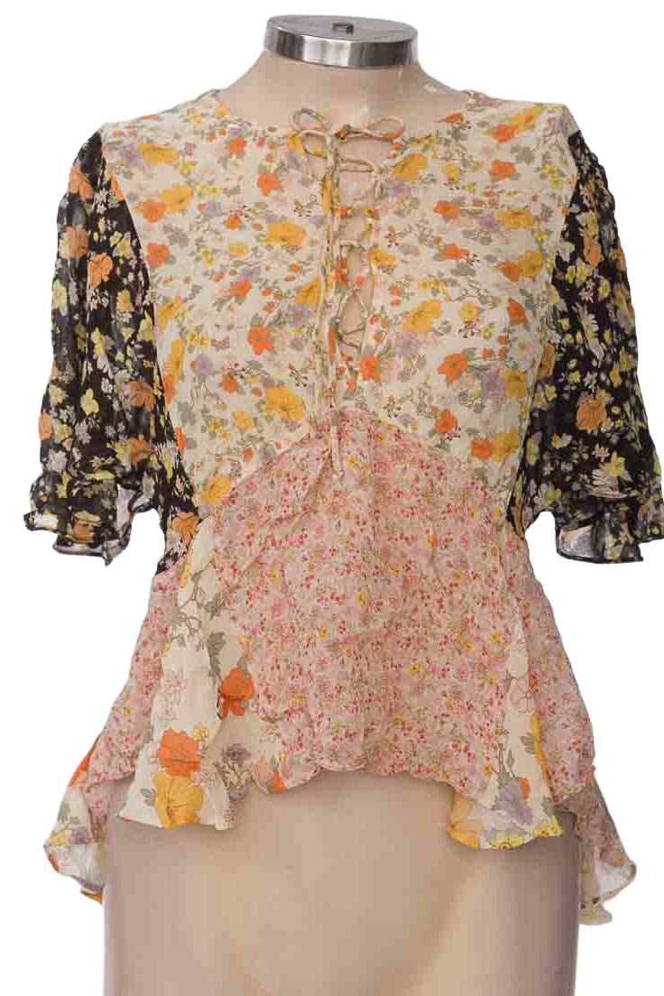 Blusa color Estampado - Zara