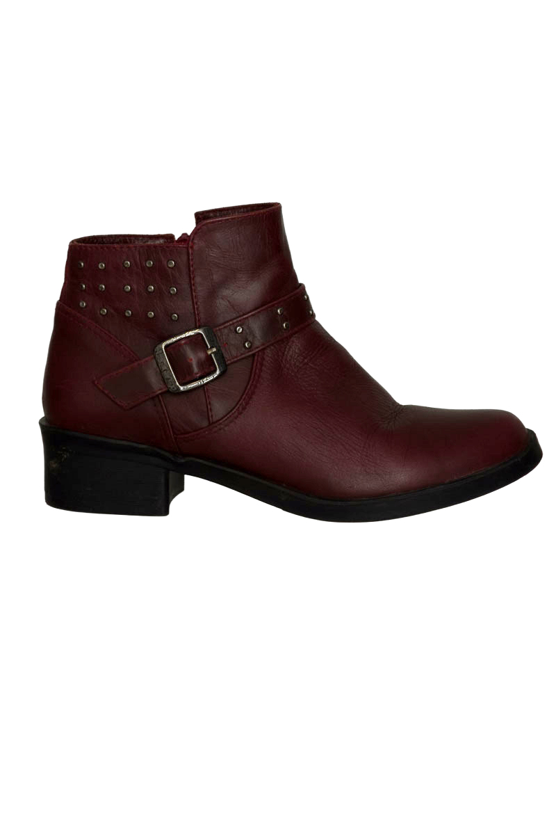 Zapatos color Vinotinto - Piel canela