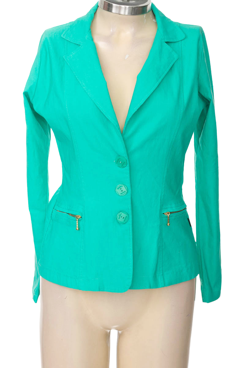 Chaqueta / Abrigo color Aguamarina - Creaciones Nogath