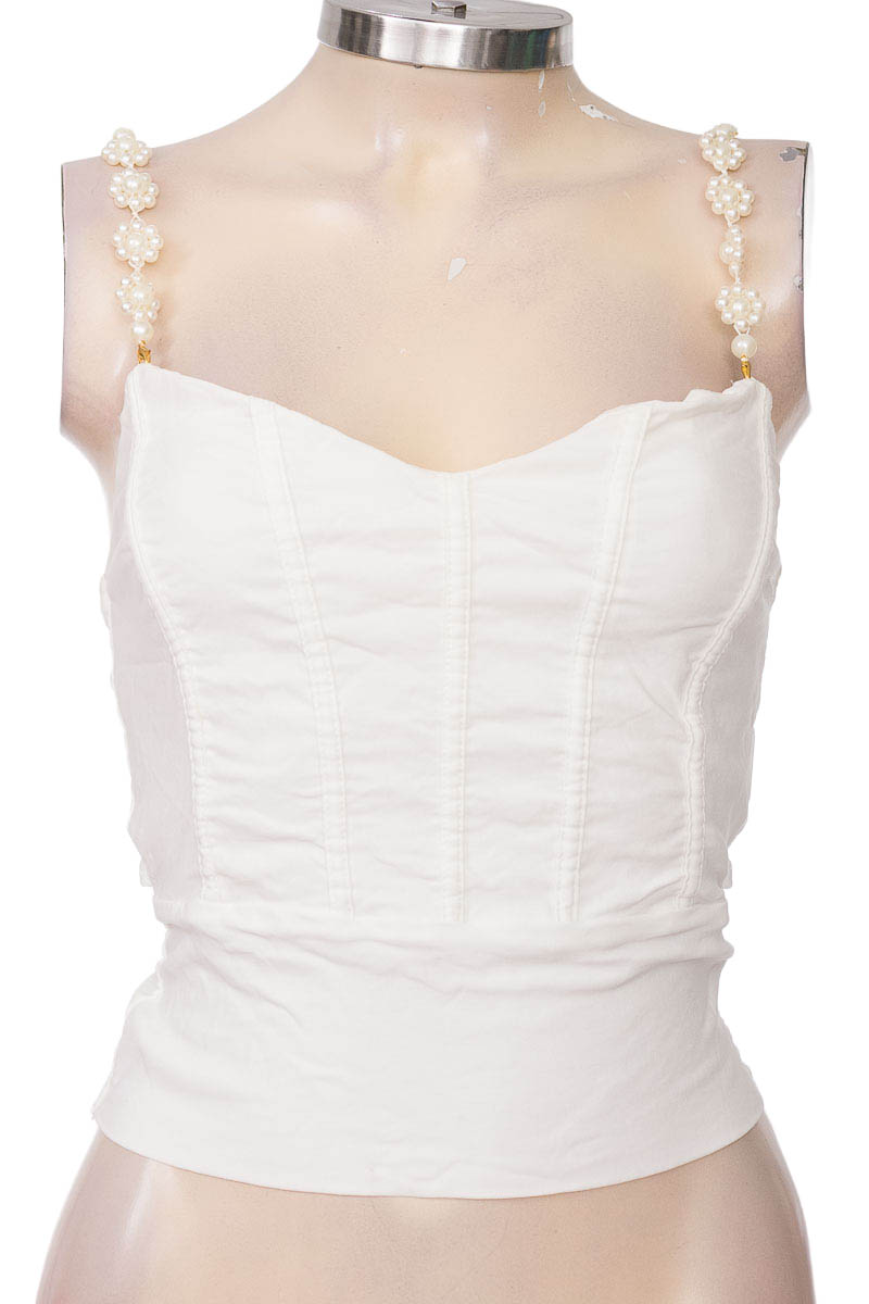 Top / Camiseta color Blanco - Sofia Azul