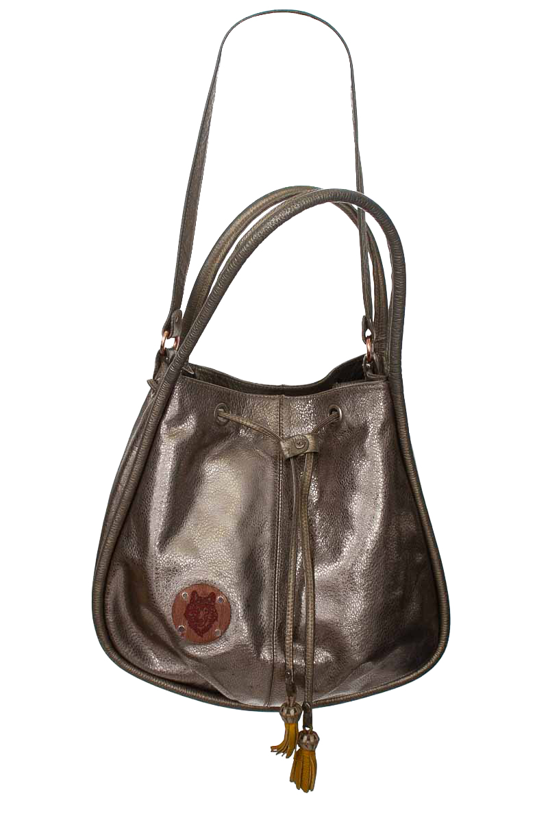 Cartera / Bolso / Monedero color Plateado - Patricia Mejia