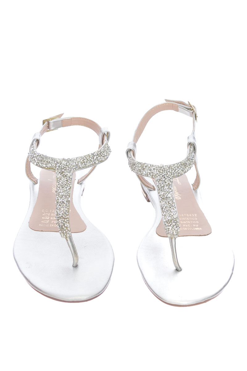 Zapatos color Plateado - Turquesa