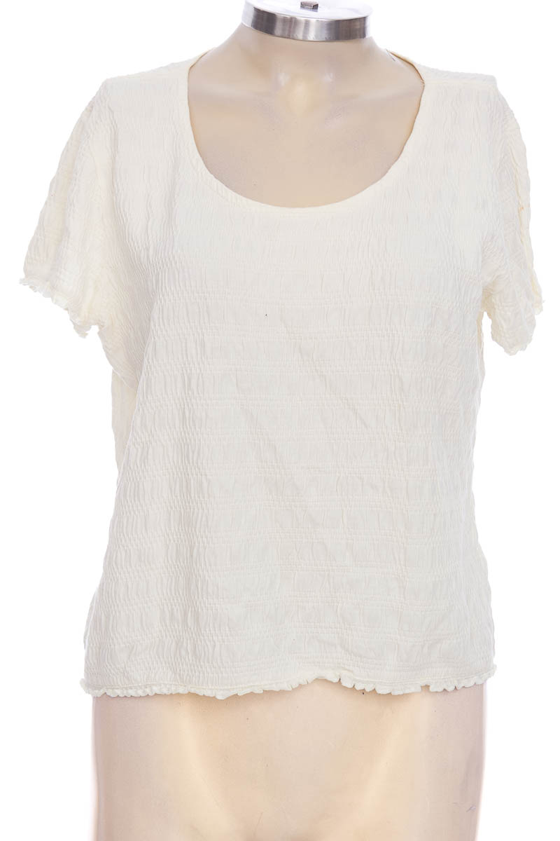 Blouse Décontractée Femme Liz Claiborne - Taille M, Couleur Crème, Manches Longues, Neuve