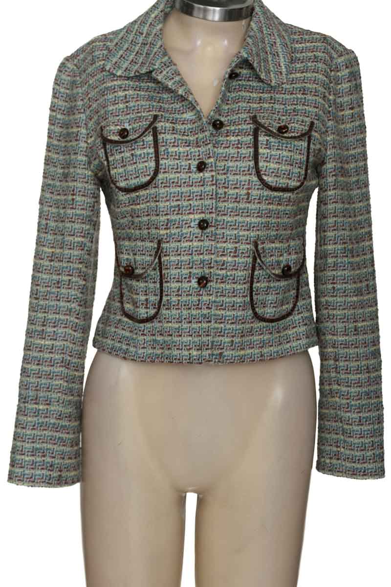 Chaqueta / Abrigo color Aguamarina - Tapemeasure