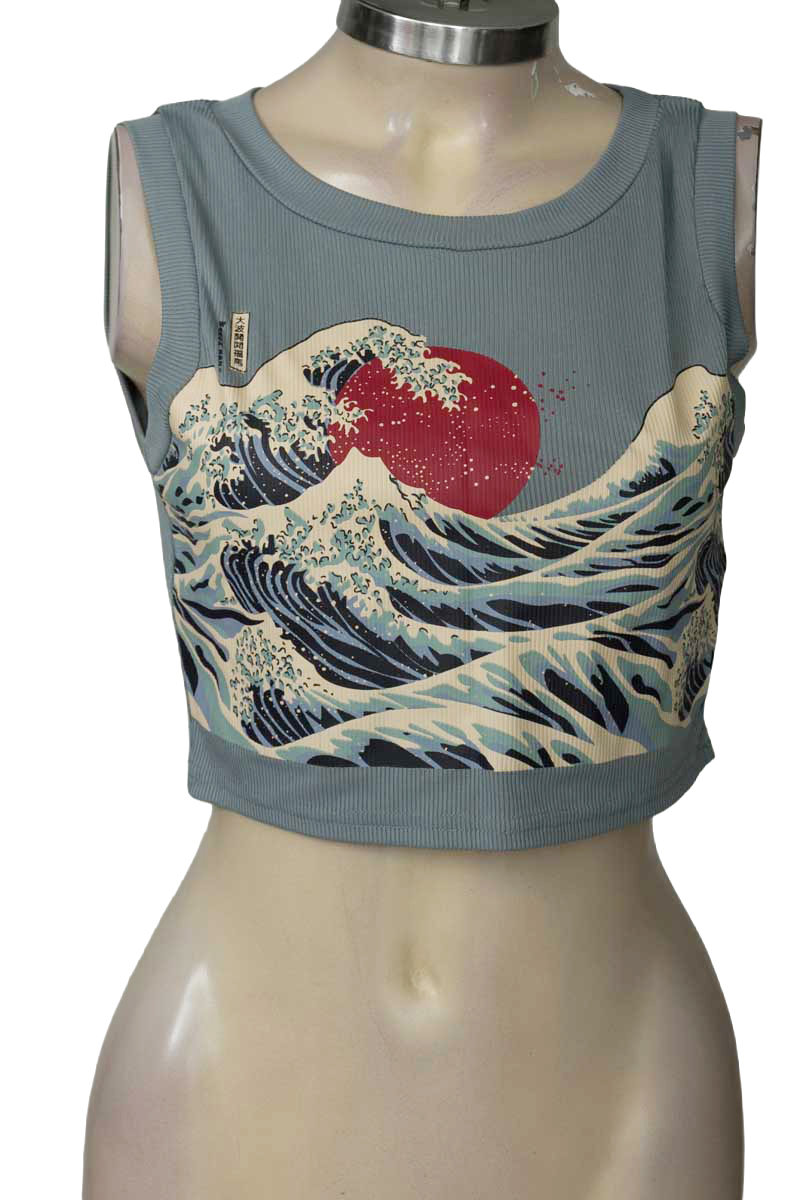 Top / Camiseta color Azul - Romwe
