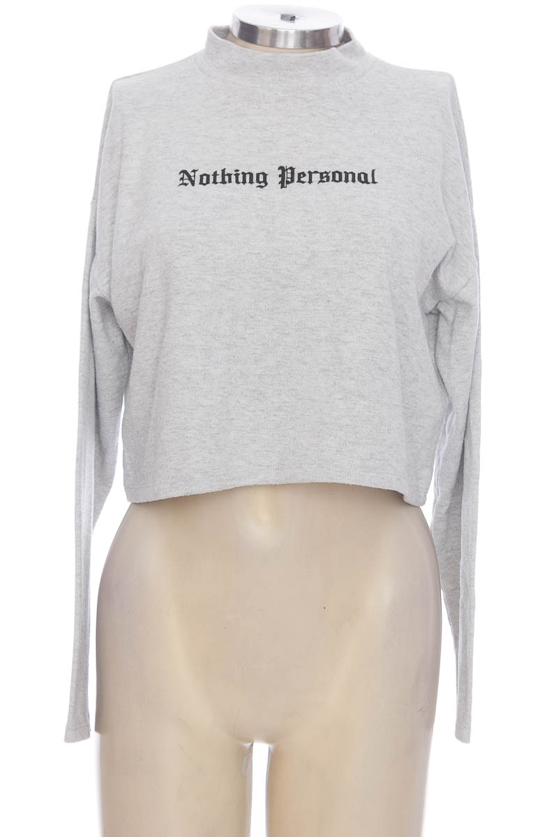 Bershka - Pull ras de cou - Gris