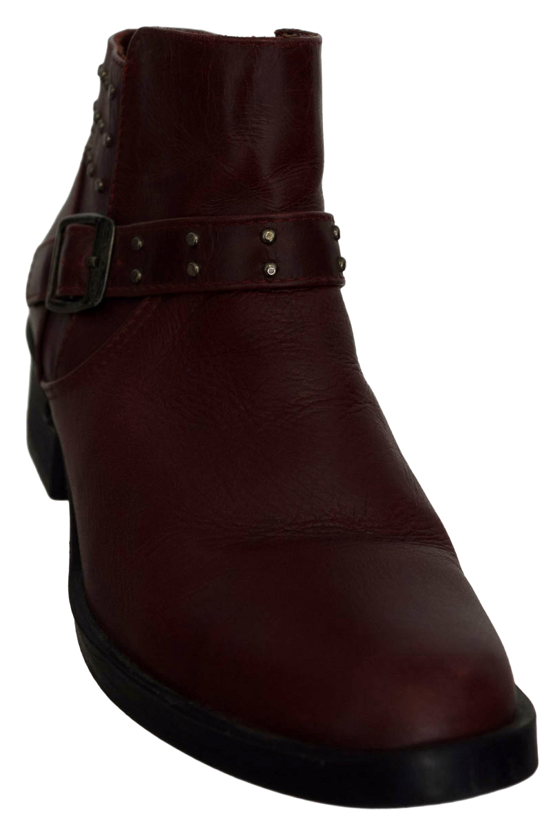 Zapatos color Vinotinto - Piel canela