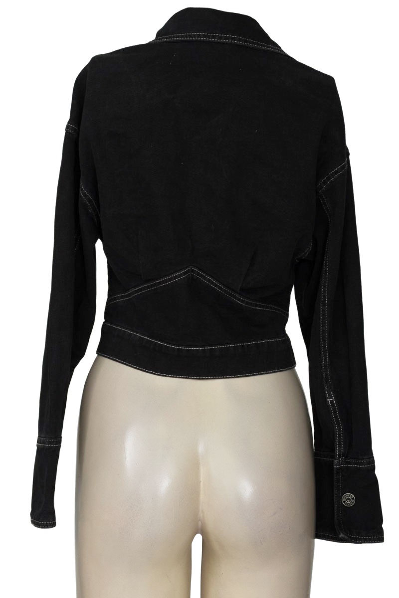Chaqueta / Abrigo color Negro - Bershka