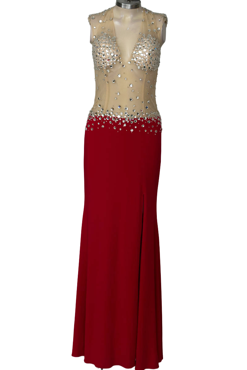 Vestido / Enterizo color Vinotinto - Jovani
