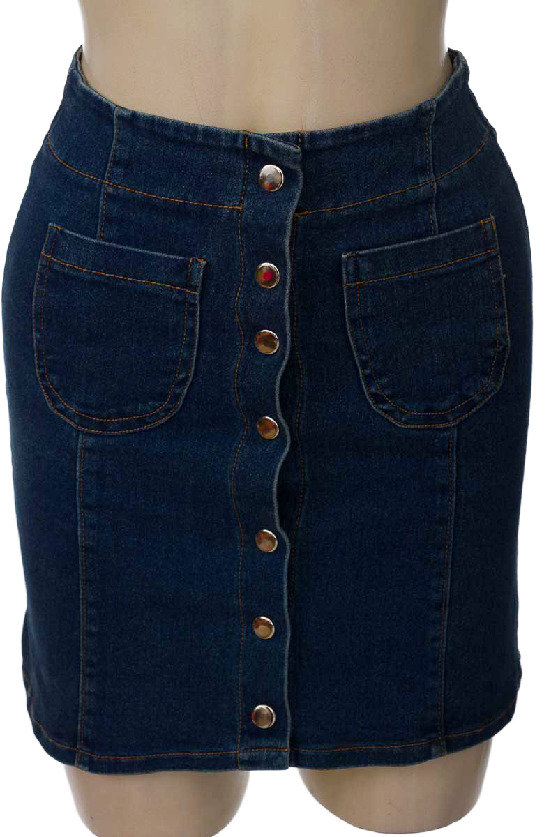 Falda color Azul - Natalia Salazar