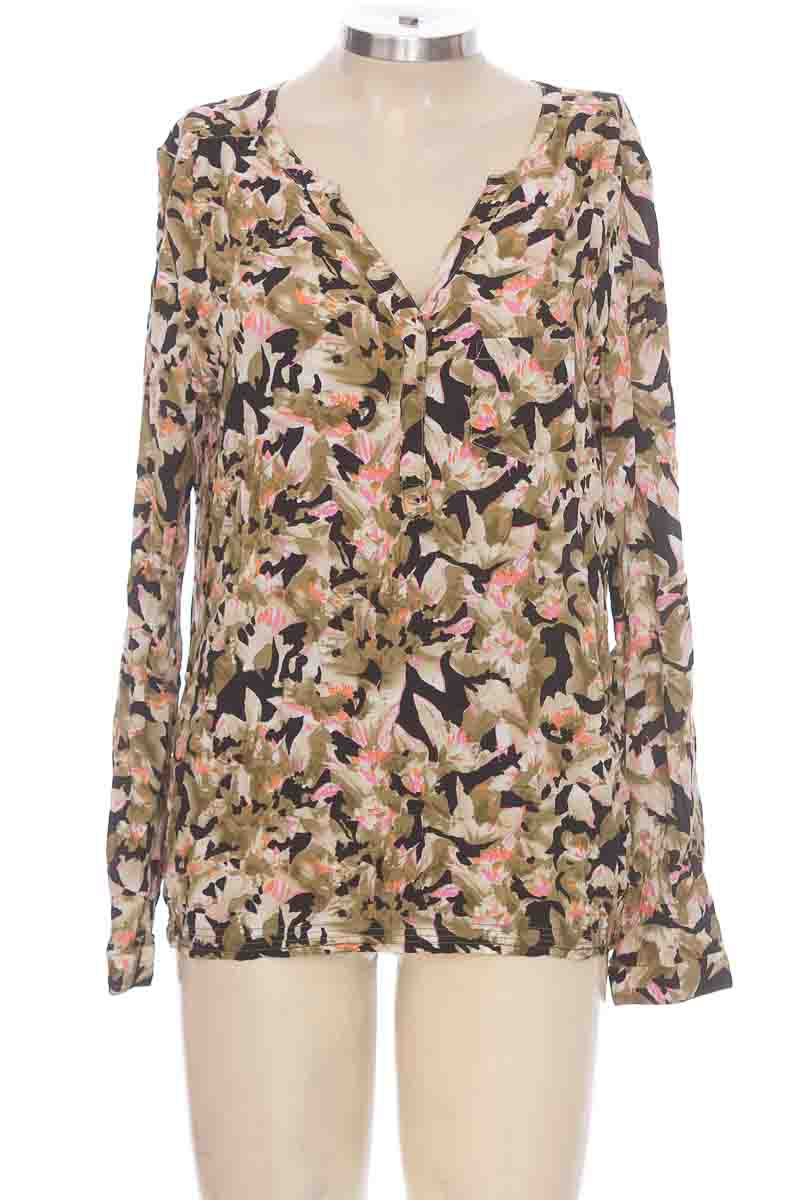 Blusa Elastica Estampado Laranja