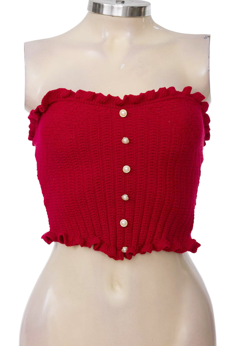 Top / Camiseta color Vinotinto - Shein