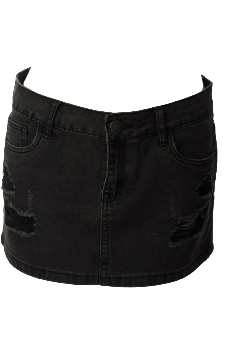 Falda color Negro - DENIMLAB