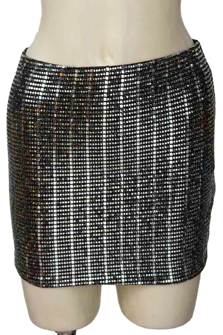 Falda color Plateado - Forever 21