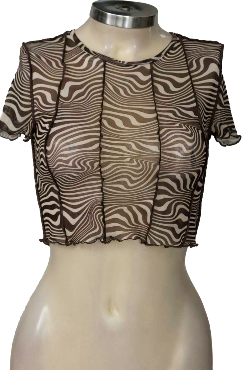 Top / Camiseta color Café - Divided by H&M